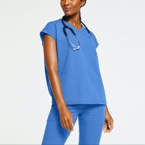 Januu Ceil Blue Scrub Top